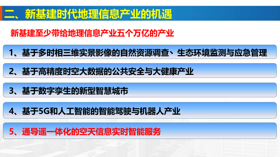 新基建時(shí)代地理信息產(chǎn)業(yè)的機(jī)遇與挑戰(zhàn)