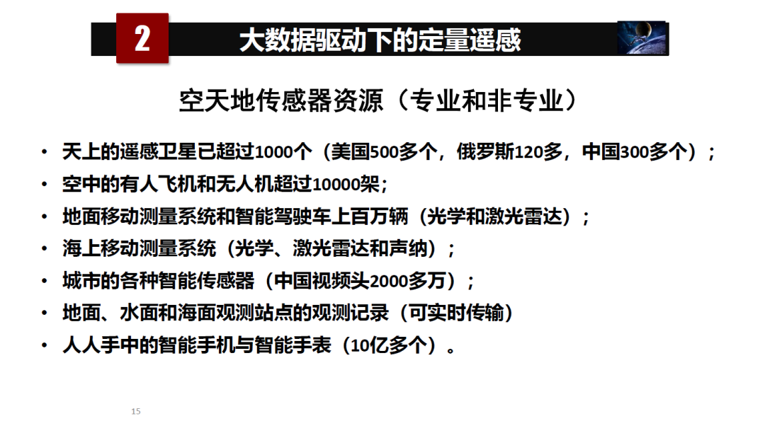 論物聯網、大數據、人工智能驅動下的定量遙感