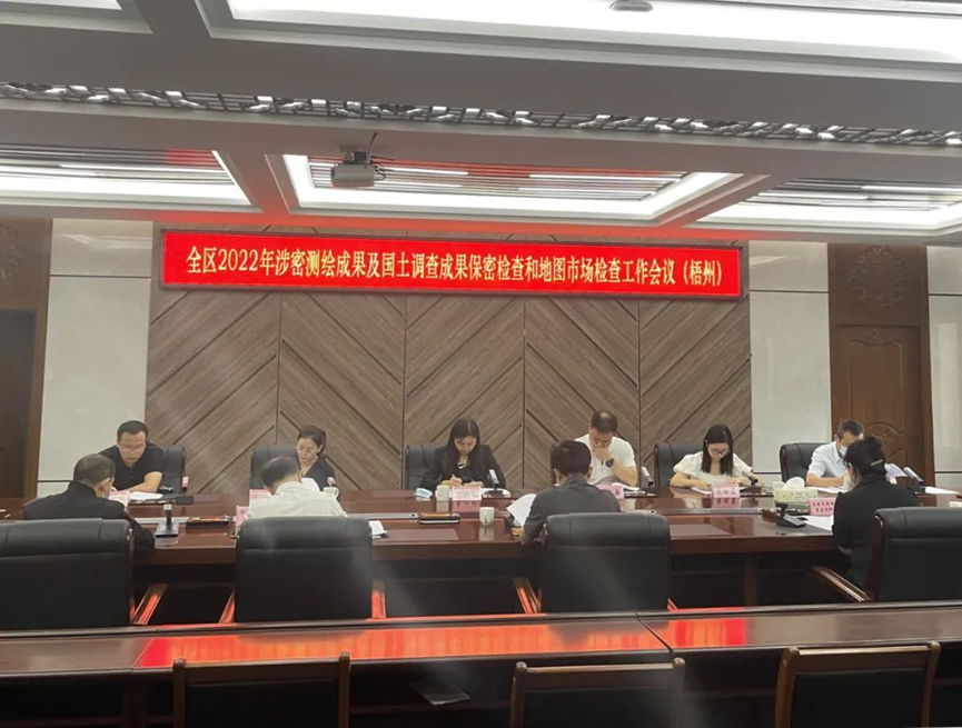 [廣西]自治區自然資源廳來梧開展涉密測繪成果及國土調查成果保密檢查和地圖市場檢查工作