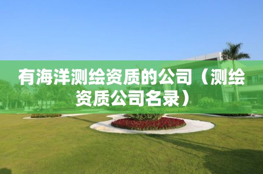 有海洋測(cè)繪資質(zhì)的公司（測(cè)繪資質(zhì)公司名錄）