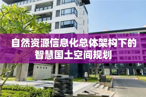自然資源信息化總體架構下的智慧國土空間規(guī)劃