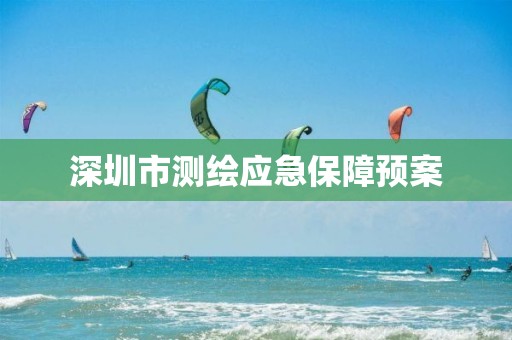 深圳市測繪應(yīng)急保障預(yù)案