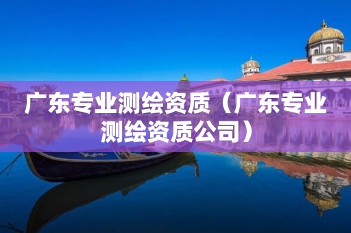 廣東專業(yè)測繪資質(zhì)（廣東專業(yè)測繪資質(zhì)公司）