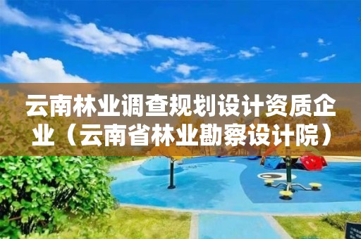 云南林業(yè)調(diào)查規(guī)劃設(shè)計(jì)資質(zhì)企業(yè)（云南省林業(yè)勘察設(shè)計(jì)院）