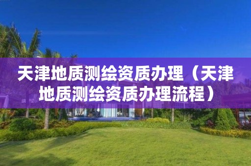天津地質(zhì)測(cè)繪資質(zhì)辦理（天津地質(zhì)測(cè)繪資質(zhì)辦理流程）