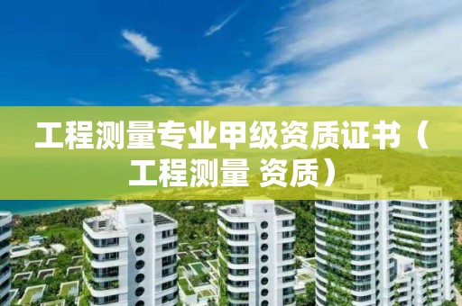 工程測量專業甲級資質證書（工程測量 資質）