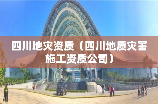 四川地災(zāi)資質(zhì)（四川地質(zhì)災(zāi)害施工資質(zhì)公司）