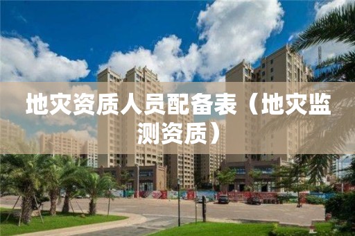 地災資質(zhì)人員配備表（地災監(jiān)測資質(zhì)）
