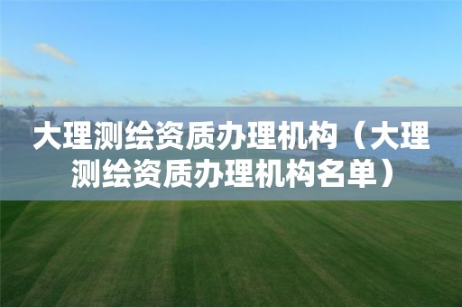 大理測繪資質(zhì)辦理機構(gòu)（大理測繪資質(zhì)辦理機構(gòu)名單）