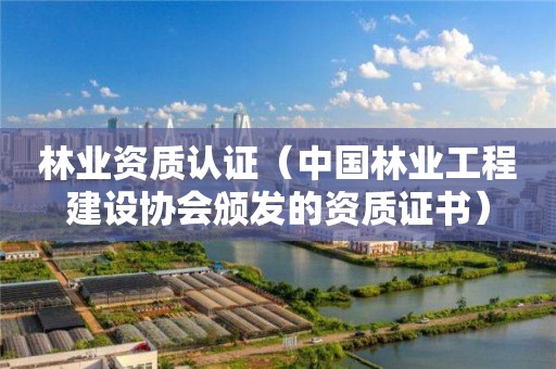 林業(yè)資質認證（中國林業(yè)工程建設協(xié)會頒發(fā)的資質證書）