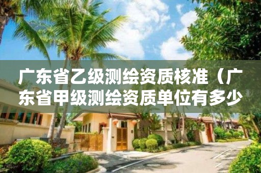 廣東省乙級(jí)測繪資質(zhì)核準(zhǔn)（廣東省甲級(jí)測繪資質(zhì)單位有多少）
