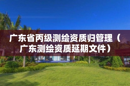 廣東省丙級測繪資質歸管理（廣東測繪資質延期文件）