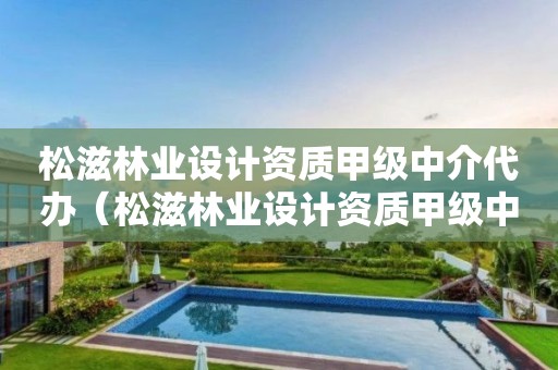 松滋林業(yè)設計資質甲級中介代辦（松滋林業(yè)設計資質甲級中介代辦電話）