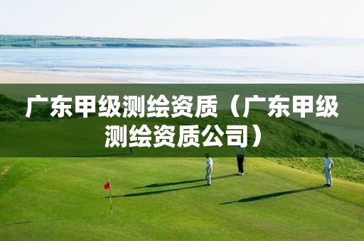 廣東甲級(jí)測(cè)繪資質(zhì)（廣東甲級(jí)測(cè)繪資質(zhì)公司）
