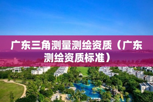 廣東三角測量測繪資質（廣東測繪資質標準）