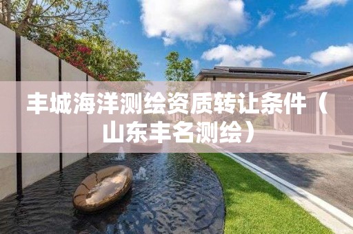 豐城海洋測繪資質(zhì)轉(zhuǎn)讓條件（山東豐名測繪）