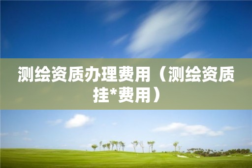 測繪資質辦理費用（測繪資質掛*費用）