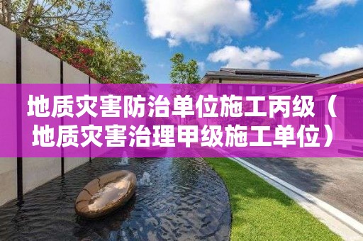 地質(zhì)災(zāi)害防治單位施工丙級(jí)（地質(zhì)災(zāi)害治理甲級(jí)施工單位）