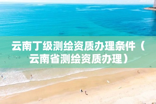 云南丁級測繪資質辦理條件（云南省測繪資質辦理）