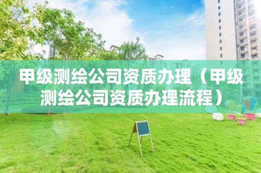 甲級測繪公司資質辦理（甲級測繪公司資質辦理流程）