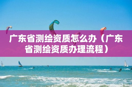 廣東省測(cè)繪資質(zhì)怎么辦（廣東省測(cè)繪資質(zhì)辦理流程）