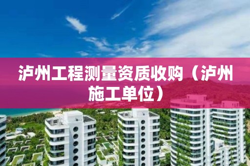 瀘州工程測量資質收購（瀘州施工單位）