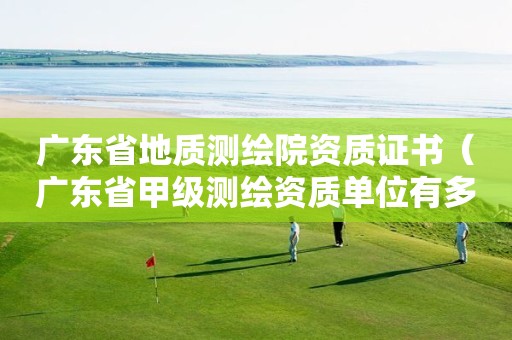 廣東省地質測繪院資質證書（廣東省甲級測繪資質單位有多少）