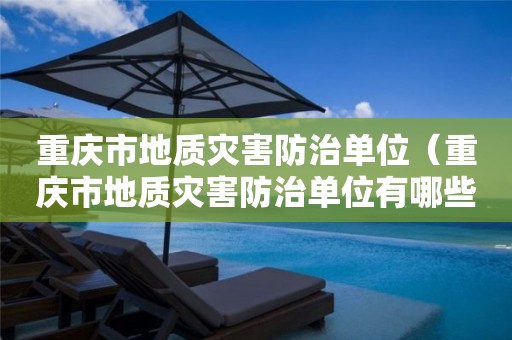重慶市地質(zhì)災(zāi)害防治單位（重慶市地質(zhì)災(zāi)害防治單位有哪些）