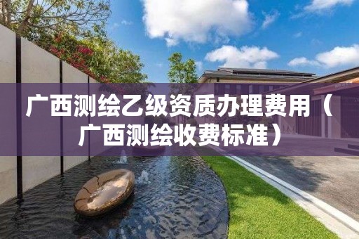 廣西測繪乙級(jí)資質(zhì)辦理費(fèi)用（廣西測繪收費(fèi)標(biāo)準(zhǔn)）