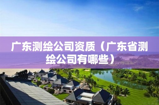 廣東測繪公司資質(zhì)（廣東省測繪公司有哪些）