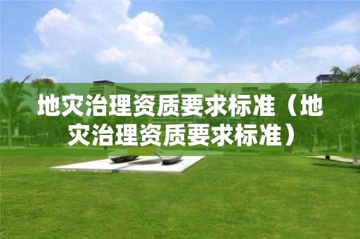 地災治理資質(zhì)要求標準（地災治理資質(zhì)要求標準）