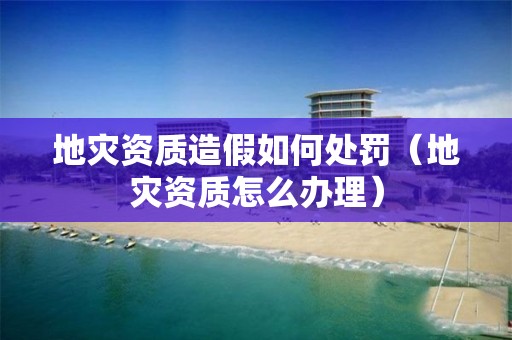 地災(zāi)資質(zhì)造假如何處罰（地災(zāi)資質(zhì)怎么辦理）