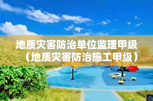 地質(zhì)災(zāi)害防治單位監(jiān)理甲級(jí)（地質(zhì)災(zāi)害防治施工甲級(jí)）