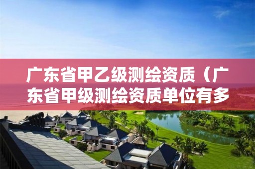 廣東省甲乙級測繪資質（廣東省甲級測繪資質單位有多少）