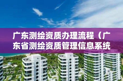 廣東測繪資質辦理流程（廣東省測繪資質管理信息系統）