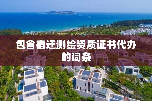 包含宿遷測繪資質證書代辦的詞條