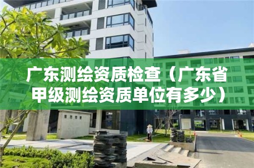 廣東測繪資質檢查（廣東省甲級測繪資質單位有多少）