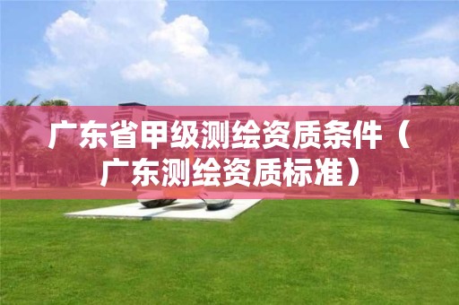 廣東省甲級測繪資質(zhì)條件（廣東測繪資質(zhì)標(biāo)準(zhǔn)）
