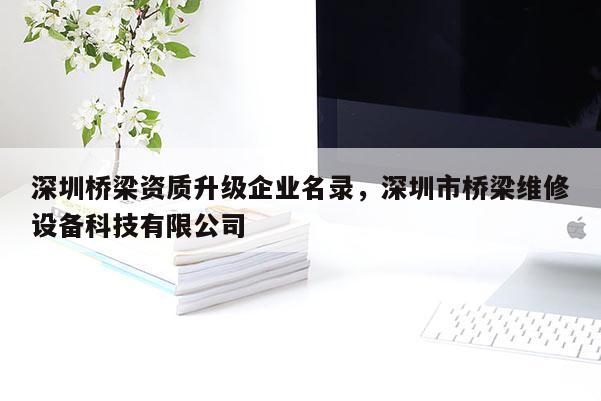 深圳橋梁資質升級企業(yè)名錄，深圳市橋梁維修設備科技有限公司