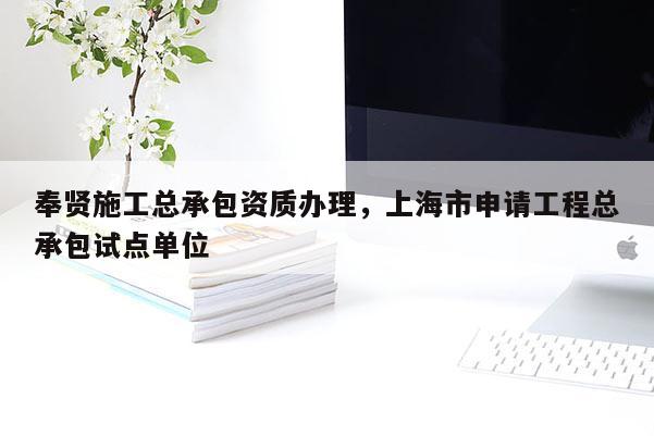 奉賢施工總承包資質辦理，上海市申請工程總承包試點單位